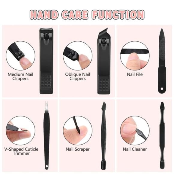 Manicure Set 19pcs Stainless Steel Professional Nail Clippers Pedicure Set - Picture 2 of 7